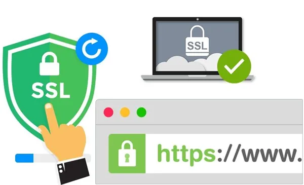 HTTPS安全连接与浏览器地址栏示意图