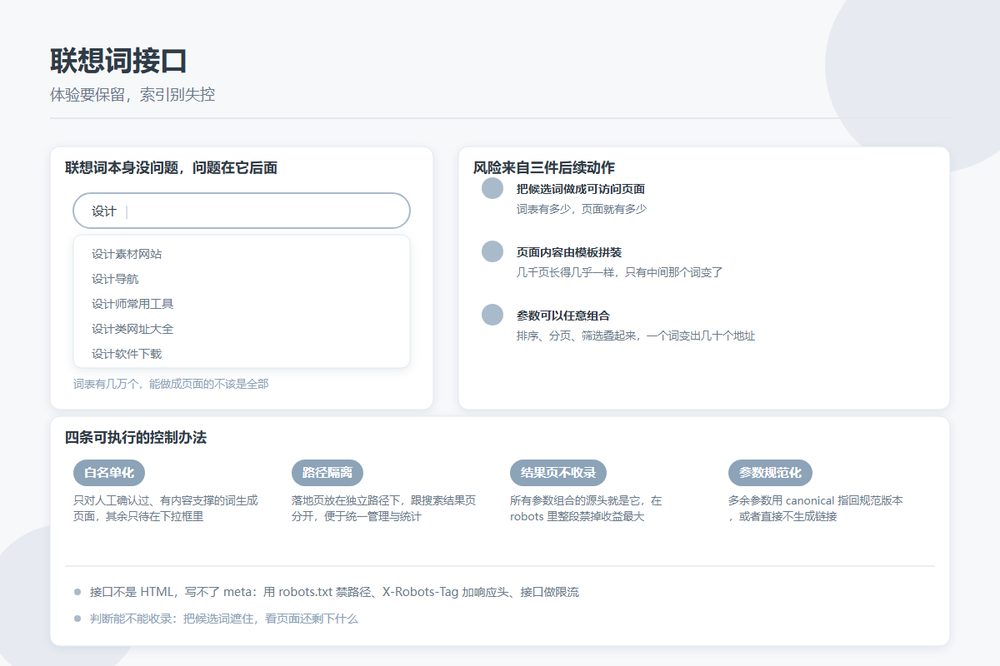 站内搜索联想词接口引发的索引膨胀与控制方法