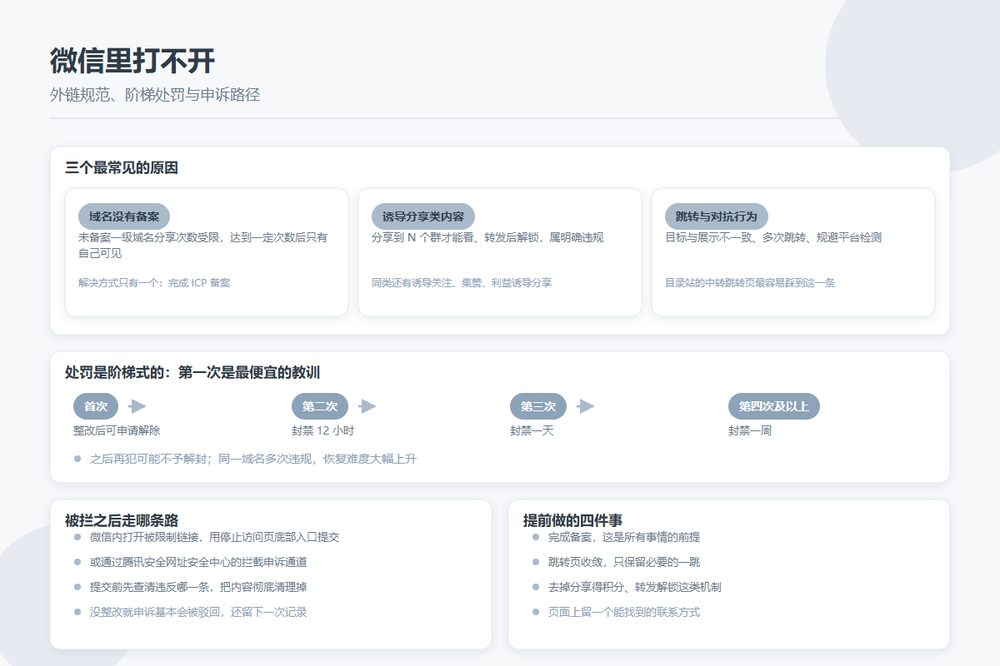 目录站在微信生态内被限制访问的应对与申诉路径