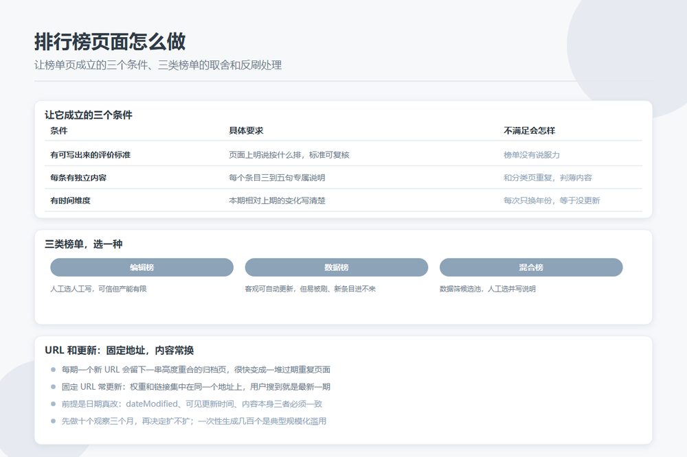 目录站排行榜榜单页做法