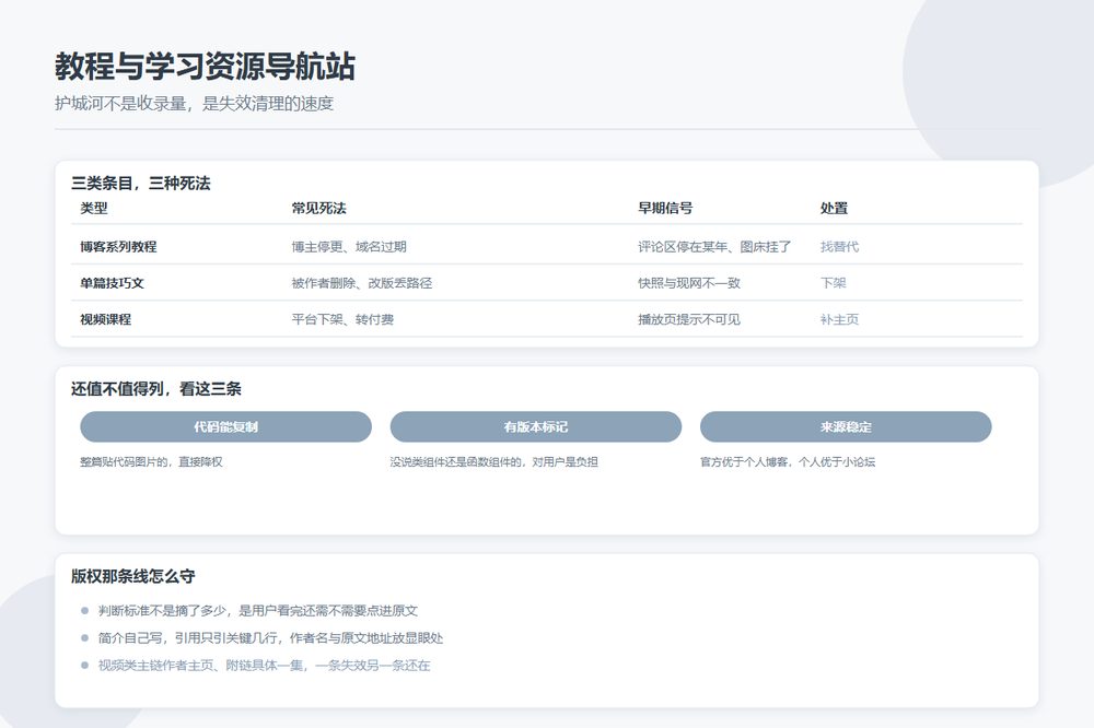教程与学习资源导航站的失效信号与处置
