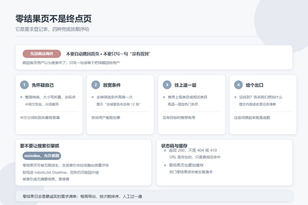 目录站站内搜索零结果页的四种兜底方案
