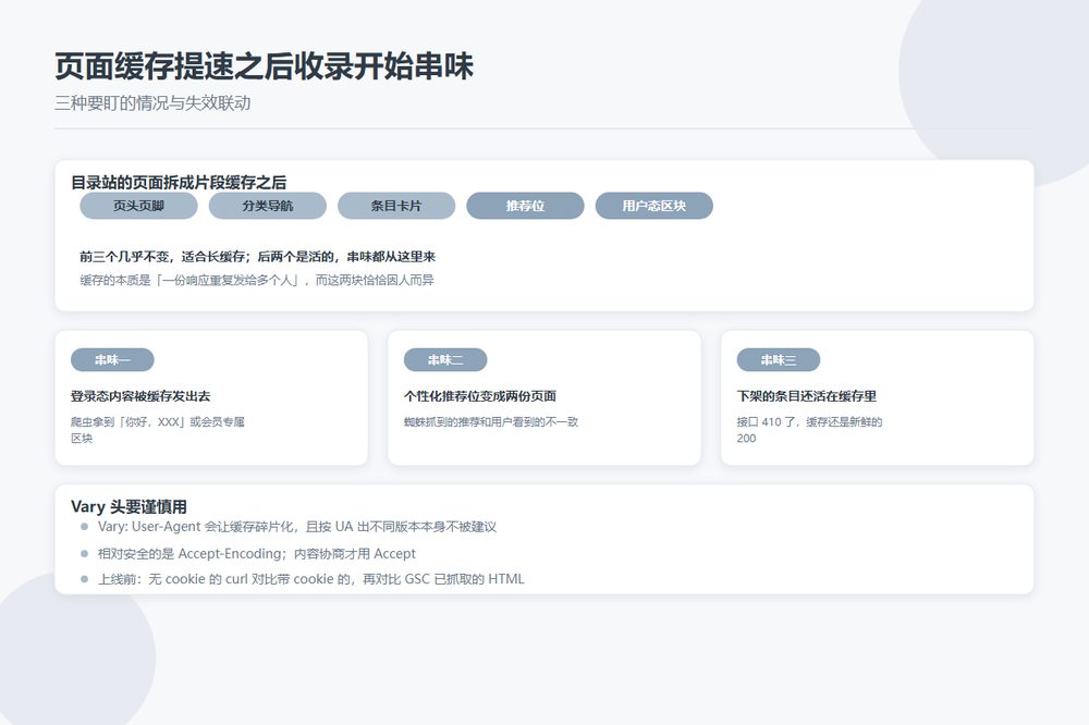 服务端片段缓存与收录一致性检查点