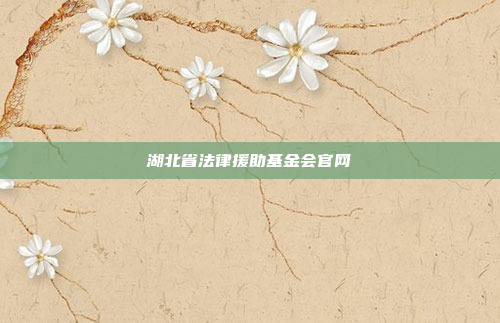 湖北省法律援助基金会官网