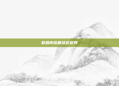 宜昌市慈善总会官网