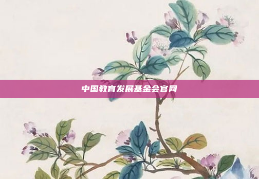 中国教育发展基金会官网