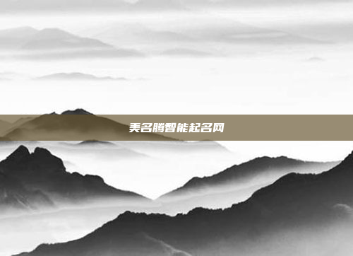 美名腾智能起名网