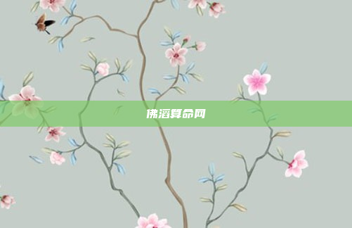 佛滔算命网