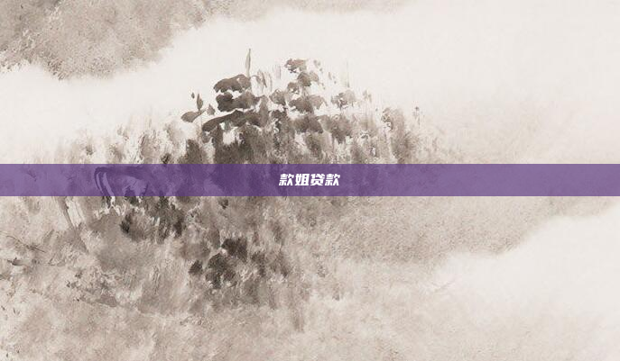 款姐贷款