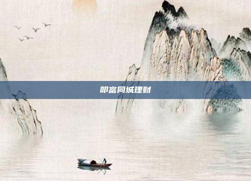 叩富同城理财