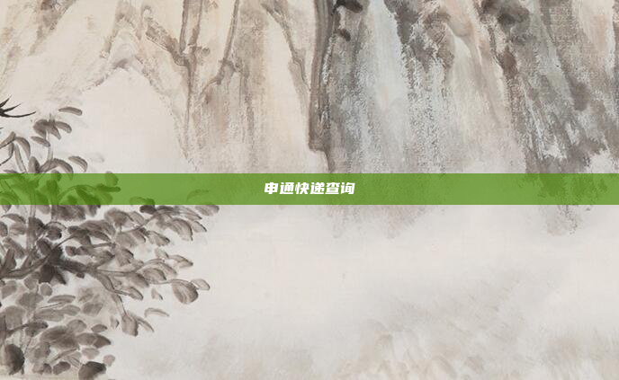 申通快递查询