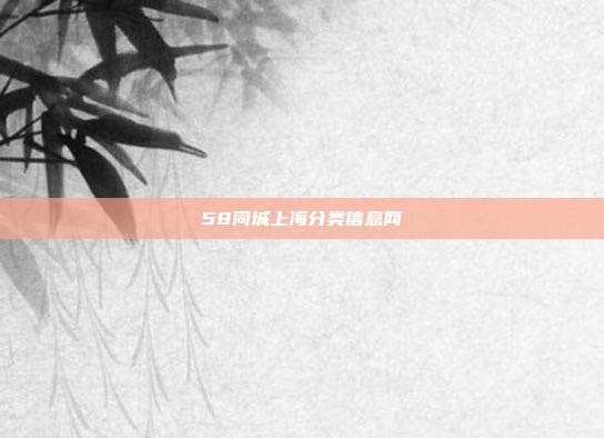 58同城上海分类信息网