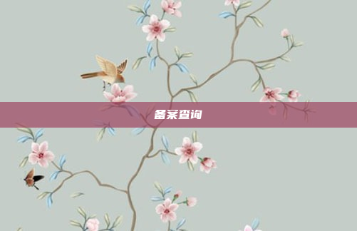 备案查询