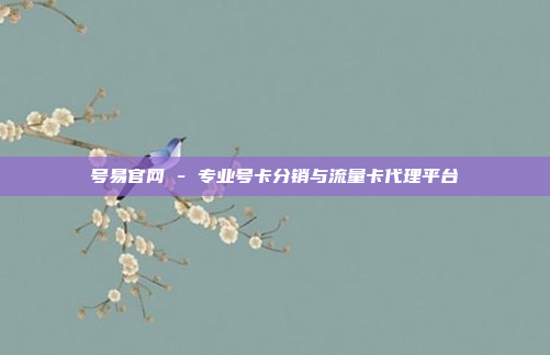 号易官网 - 专业号卡分销与流量卡代理平台