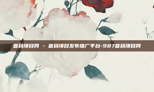 首码项目网 - 首码项目发布推广平台-987首码项目网