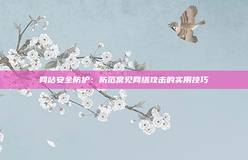 网站安全防护：防范常见网络攻击的实用技巧