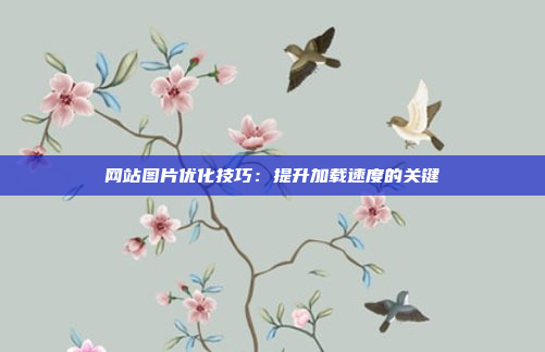 网站图片优化技巧：提升加载速度的关键