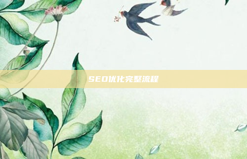 SEO优化完整流程