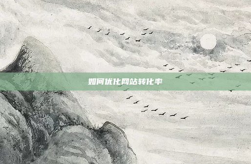 如何优化网站转化率