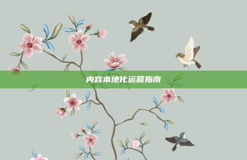 内容本地化运营指南