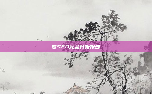 做SEO竞品分析报告