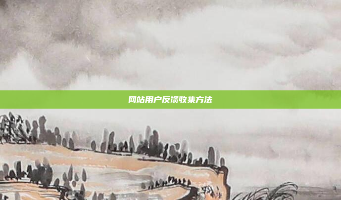 网站用户反馈收集方法