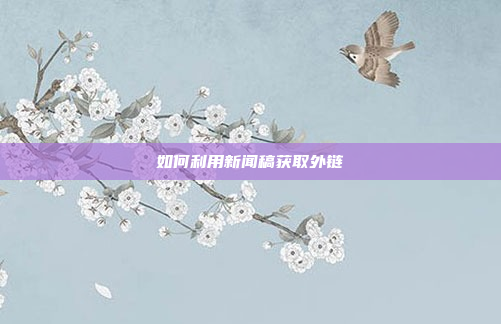 如何利用新闻稿获取外链