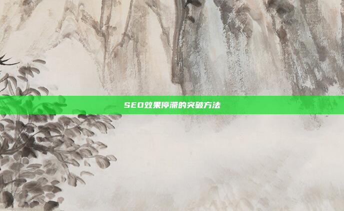 SEO效果停滞的突破方法