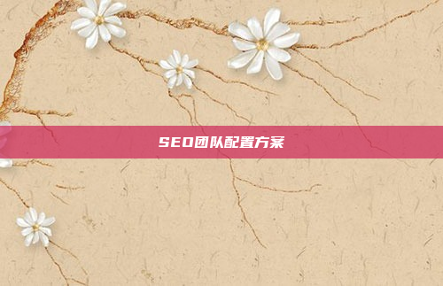 SEO团队配置方案