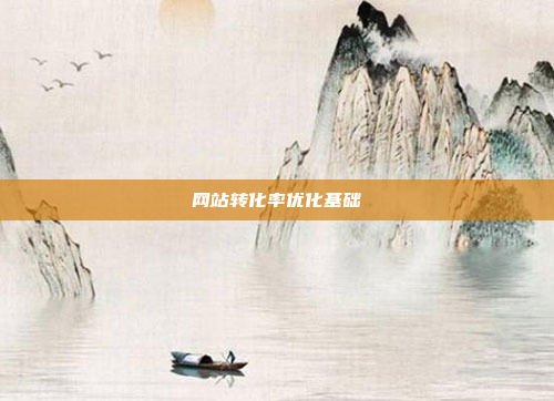 网站转化率优化基础