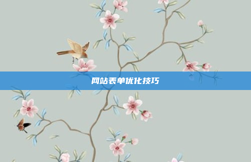 网站表单优化技巧