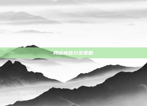 网站内容分发策略