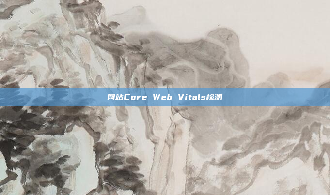 网站Core Web Vitals检测