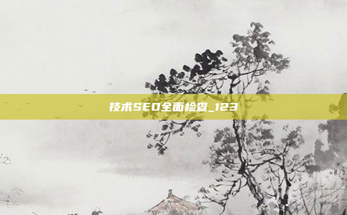技术SEO全面检查_123