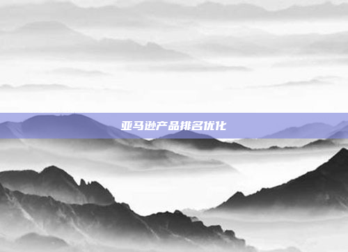 亚马逊产品排名优化