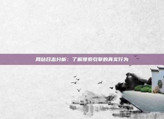 网站日志分析：了解搜索引擎的真实行为