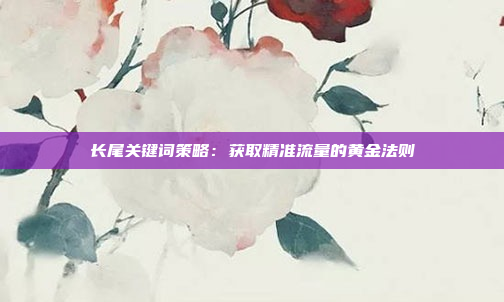 长尾关键词策略：获取精准流量的黄金法则