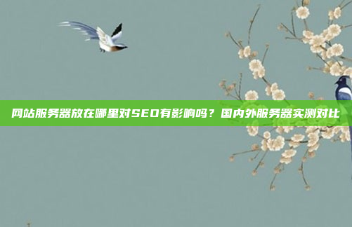 网站服务器放在哪里对SEO有影响吗？国内外服务器实测对比