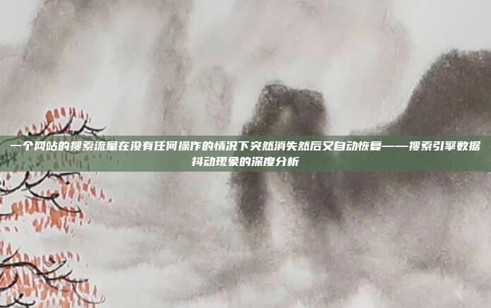 一个网站的搜索流量在没有任何操作的情况下突然消失然后又自动恢复——搜索引擎数据抖动现象的深度分析