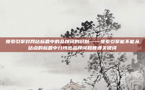 搜索引擎对网站标题中的品牌词的识别——搜索引擎能不能从站点的标题中分辨出品牌词和普通关键词