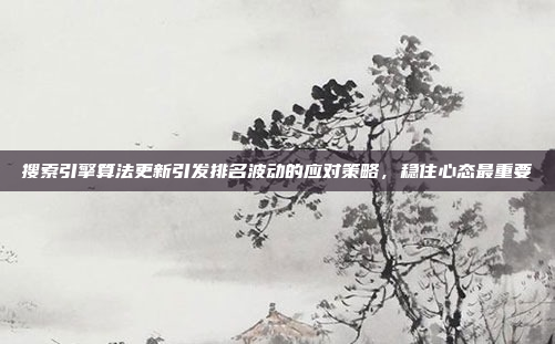 搜索引擎算法更新引发排名波动的应对策略,稳住心态最重要