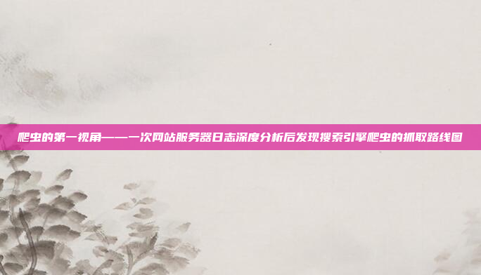 爬虫的第一视角——一次网站服务器日志深度分析后发现搜索引擎爬虫的抓取路线图