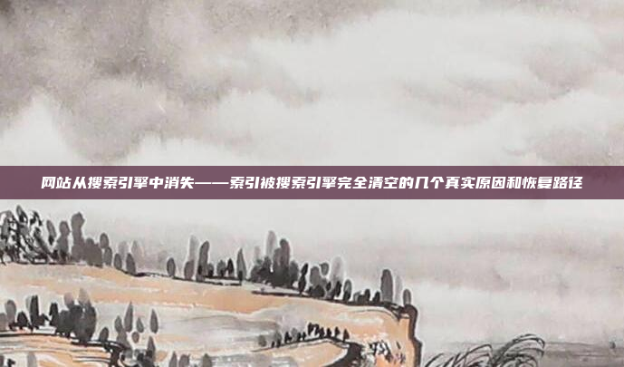 网站从搜索引擎中消失——索引被搜索引擎完全清空的几个真实原因和恢复路径