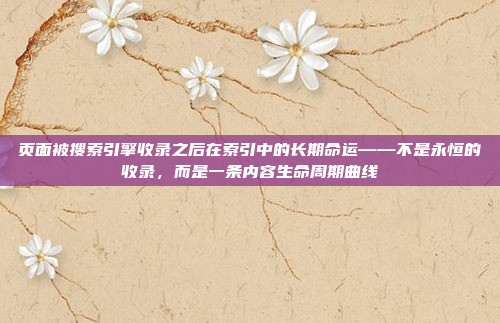 页面被搜索引擎收录之后在索引中的长期命运——不是永恒的收录，而是一条内容生命周期曲线