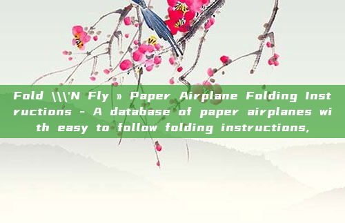 Fold \\\'N Fly » Paper Airplane Folding Instructions - A database of paper airplanes with easy to follow folding instructions,