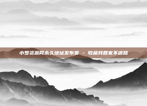 小罗资源网永久地址发布页 - 收藏我回家不迷路