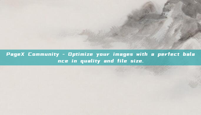PageX Community - Optimize your images with a perfect balance in quality and file size.