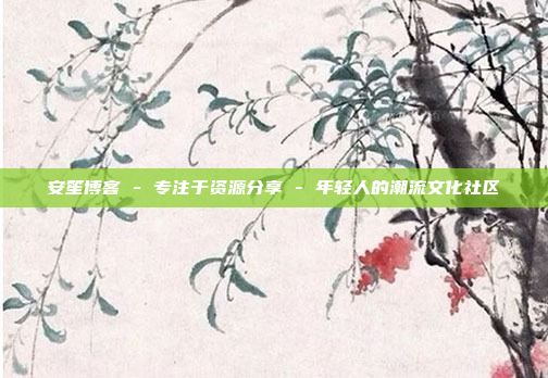 安笙博客 - 专注于资源分享 - 年轻人的潮流文化社区