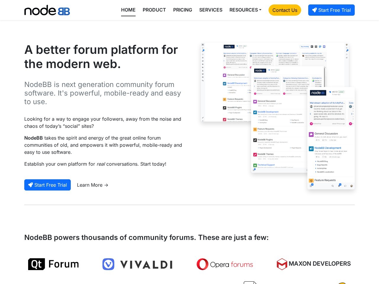 NodeBB - Modern Forum Software